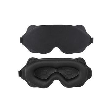 3D Sovemaske i Minneskum – Lysblokkerende, Komfortabel og Reisevennlig Øyemaske for Søvn og Avslapning – Svart