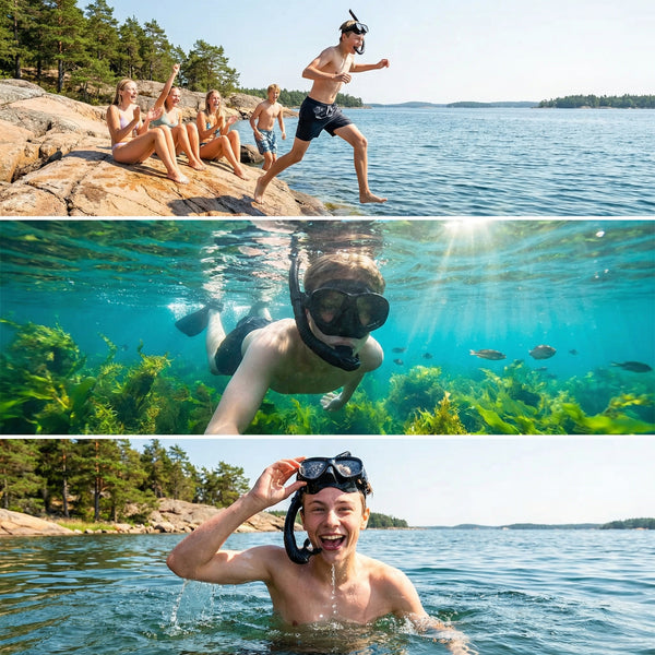 Premium Dykkemaske Med Herdet Glass, og Anti-dugg