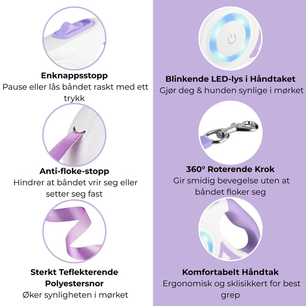 LED Hundekobbel Med USB-Lading – Trygghet Og Synlighet I Mørket