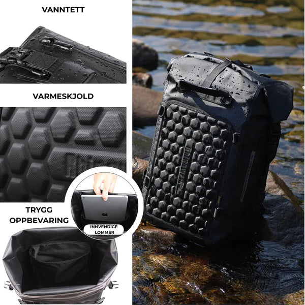Rhinowalk modulær vanntett motorsykkelveske 8L, 15L og 30L